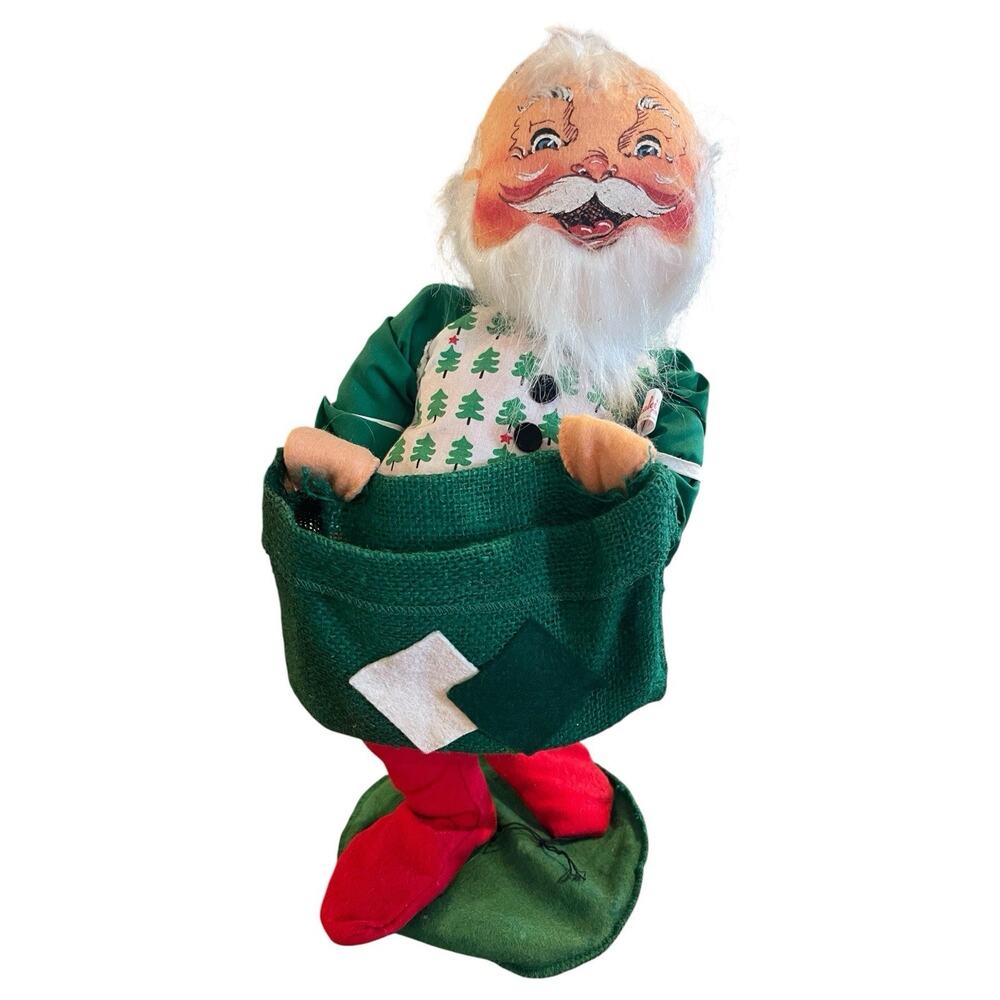 Annalee 1987 Santa Claus Doll w/ Sack 18” Vintage Christmas Mobilitee